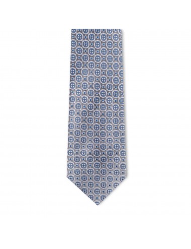 Navy Green Flower Necktie