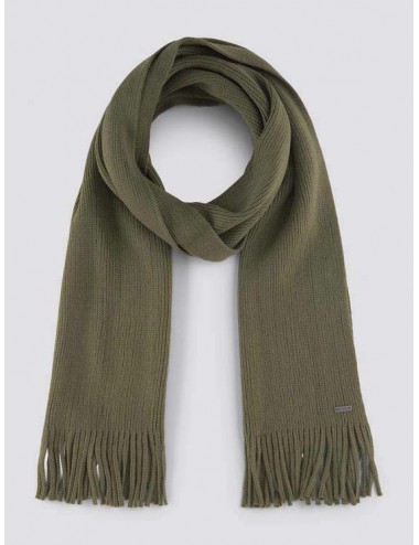 Ribbed scarf with fringes